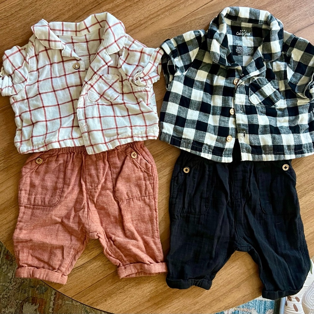 Cat & Jack Kids Matching Sets - Red, Black, White